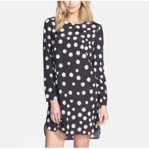 WAYF Dress‎ Womens Sz M Polka Dot Career Casual Black Shift Church Work Office